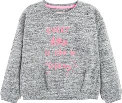 Zdjęcie Bluza dziewczęca Cool Club szara napis fluo pink - Rypin