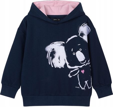 Bluza dziecięca z kapturem dziewczęca dresowa Kangurka z Koalą 134 Endo