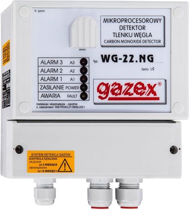 Gazex Detektor Tlenku Węgla Wg-22.Ng Co 20/100Ppm Sensor P-P Zasilanie 230V (HAY263)
