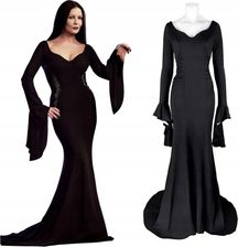 Zdjęcie PRZEBRANIE MORTICIA ADDAMS ADDAMSÓW SUKNIA S/M - Dobre Miasto