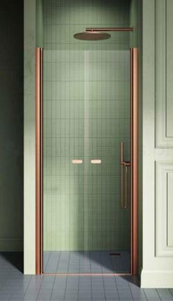 New Trendy New Soleo Copper Brushed drzwi prysznicowe D0495A - Odbiór w ponad 800 miastach!