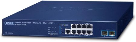 Planet L3 4 Port 10 100 1000T + Zarządzany Gigabit Ethernet (10 1000) 1U (MGS63208T2X)