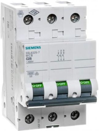 Siemens Wyłącznik Nadprądowy 3P C 25A 6Ka Ac 5Sl6325-7