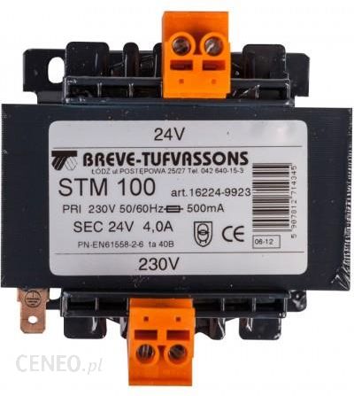 Breve Transformator 1-Fazowy Stm 100Va 230 24V 16224-9923 - Opinie i ceny  na Ceneo.pl