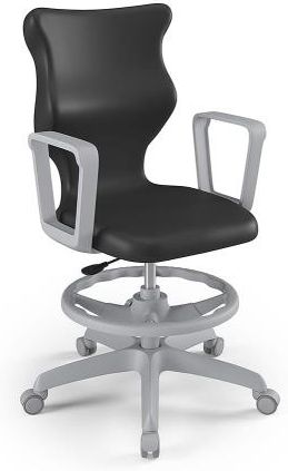 Entelo Krzesło szkolne Twist GY czarne rozmiar 5 (146-176,5 cm) WK+P z podłokietnikami
