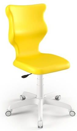 Entelo Krzesło szkolne Twist WH żółte rozmiar 6 (159-188 cm) bez podłokietników