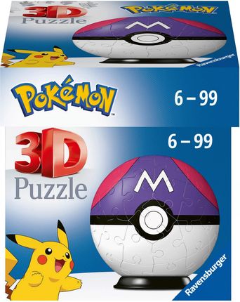 Ravensburger - Puzzle 3D Kula Pokemon Master Ball 54 elem. 115648