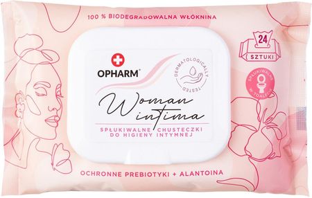 Opharm Women Intima, spłukiwalne chusteczki do ochrony intymnej - 24 szt.