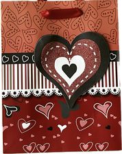 Zdjęcie Torebka Prezentowa z Sercem i Brokatem - Bełchatów