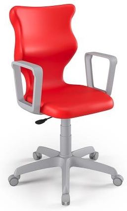 Entelo Krzesło szkolne Twist GY czerwone rozmiar 6 (159-188 cm) z podłokietnikami