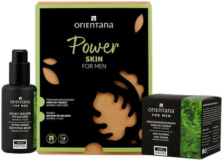 Orientana Power Skin Zestaw Krem do Twarzy + Balsam po Goleniu dla Mężczyzn