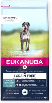 Eukanuba Grain Free Ryba Oceaniczna dla dorosłych psów dużych ras 2x3kg