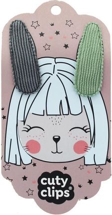 Snails Spinki Do Włosów Cuty Clips Bunny Ears Grey-Green (37493)