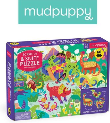 Mudpuppy Puzzle Sensoryczne Z Elementami Zapachowymi Pizzasaurus 60 Elementów 4+ (37639)