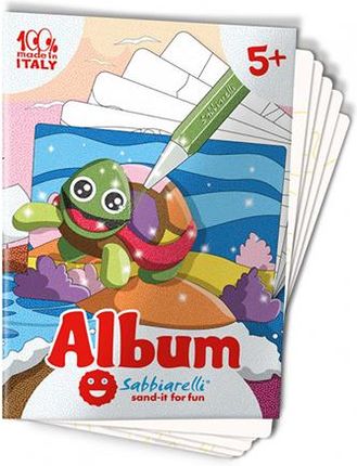 Sabbiarelli Album Do Kolorowania Piaskiem Morskie Zwierzątka 5L+ (38411)