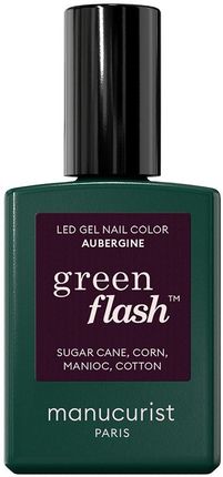Manucurist Green Flash Led Gel Nail Lacquer Lakier Do Paznokci 15ml Aubergine