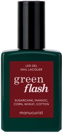 Manucurist Green Flash Led Gel Nail Lacquer Lakier Do Paznokci 15ml Red Hibiscus