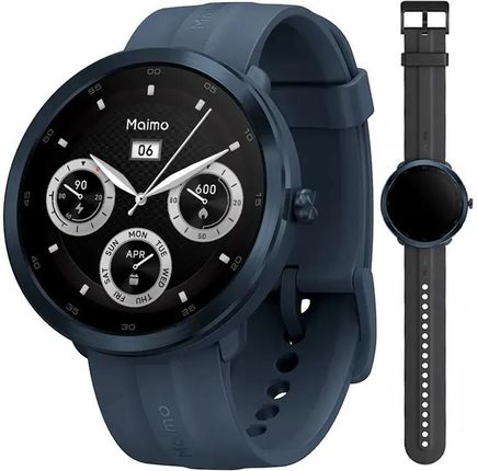 70mai Niebieski Smartwatch Zegarek sportowy Maimo Watch R + Czarny wymienny pasek