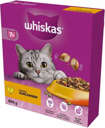 Whiskas 7+ Sucha Dla Kotów Kurczak 5x800g
