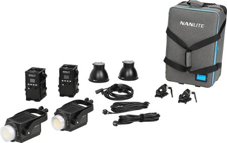 Nanlite Forza 300 II 2 Kit LED Spot Light | Zestaw 2 lamp studyjnych z walizką, 2x 350W, 5600K, Wi-Fi, Bluetooth, DMX
