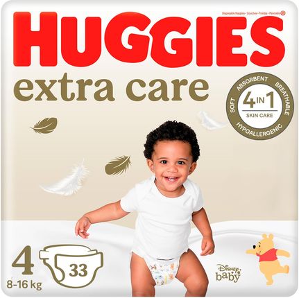 Pieluchy HUGGIES Extra Care 4 (8-16kg) 33 szt
