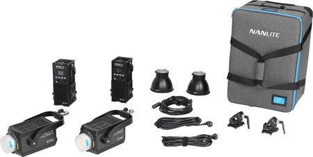 Nanlite Forza 500B II Bicolor 2 Kit LED Spot Light | Zestaw 2 lamp studyjnych z walizką, 580W, 2700-6500K