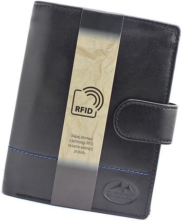 Portfel męski PELLUCCI 988-623 RFID Czarny / Niebieski