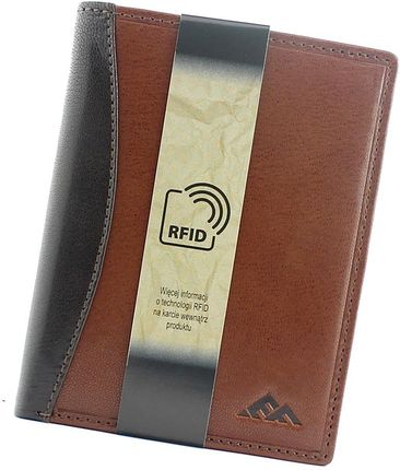 Portfel męski skórzany 546-21 RFID Brązowy