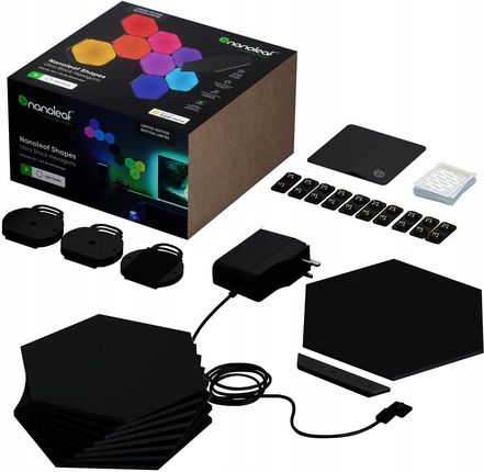 Nanoleaf Shapes Hexagons スタータキット Nanoleaf Shapes Hexagons Ultra Black Starter Kit 9 paneli