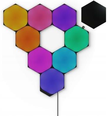 Nanoleaf Shapes Hexagons Ultra Black Starter Kit 9 paneli czarny (NL42-0102HX-9PK)