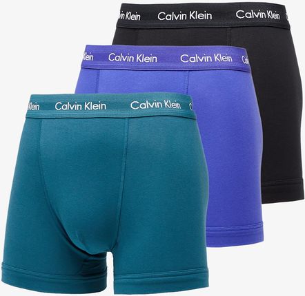 Calvin Klein Cotton Stretch Classic Fit Trunk 3-Pack Spectrum Blue/ Black/ Atlantic Deep