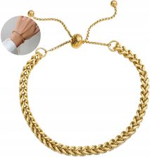 Pozłacana Bransoletka Stal Chirurgiczna Złota 18K