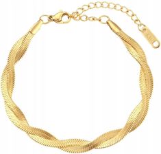 Bransoletka Złota pozłacana Stal Chirurgiczna 18K