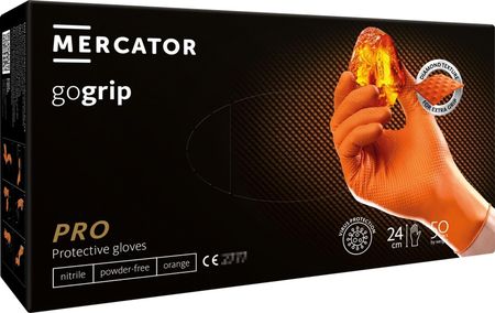 Mercator Rękawice Nitrylowe Gogrip Orange 50szt. Rozmiar L