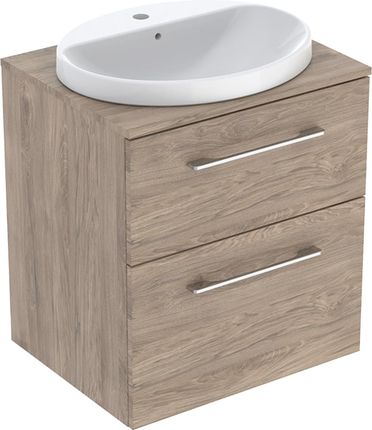 Geberit Selnova Square Zestaw Szafki Z Blatem Pod Umywalkę 59,1x50,2cm Orzech Włoski Hickory 502870001