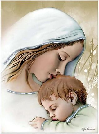 Estego Obraz Matki Boskiej malowany na drewnie | Rozmiar: 10x15 cm SKU: ES050242