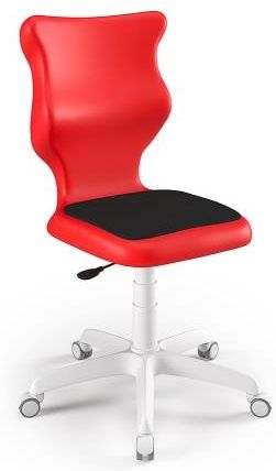 Entelo Krzesło szkolne Twist Soft WH czerwone rozmiar 5 (146-176,5 cm) bez podłokietników
