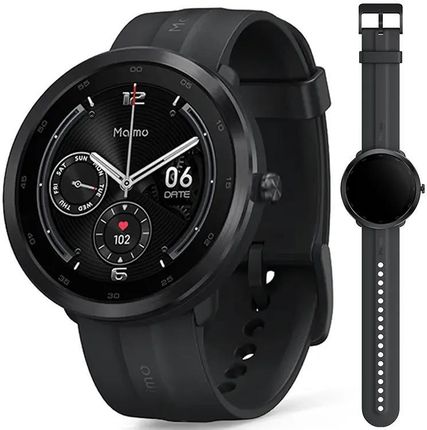 70mai Czarny Smartwatch Zegarek sportowy Maimo Watch R GPS + Czarny wymienny pasek