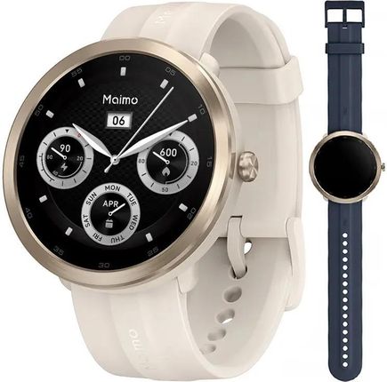 70mai Złoty Smartwatch Zegarek sportowy Maimo Watch R GPS + Granatowy wymienny pasek