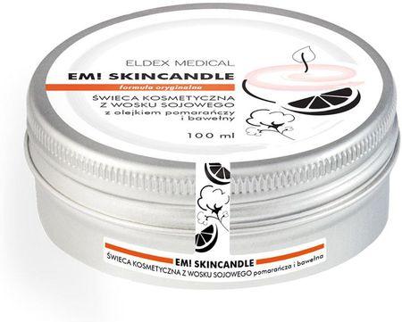 Em! Skincandle Świeca Sojowa Kosmetyczna Z Olejkiem Pomarańczy I Bawełny 100Ml