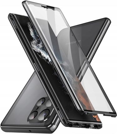 Xgsm Magnetyczne Etui Dual Glass Do Galaxy S21 Ultra Z Szybką Pokrowiec Case