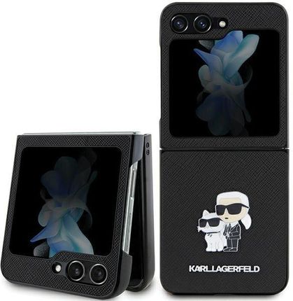 Karl Lagerfeld Klhczf5Sakcnpk Sam Z Flip5 F731 Hardcase Czarny Black Saffiano Choupette Pin
