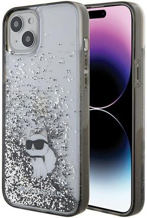 Karl Lagerfeld Klhcp15Mlkcnsk Iphone 15 Plus 6 7" Transparent Hardcase Liquid Glitter Choupette