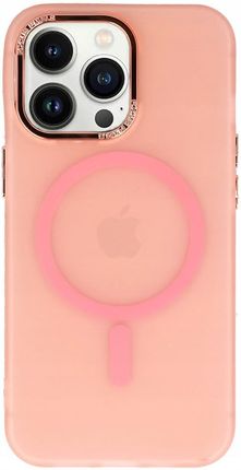 Apple Etui Nakładka Magnetic Frosted Case Iphone 12 12Pro Różowy