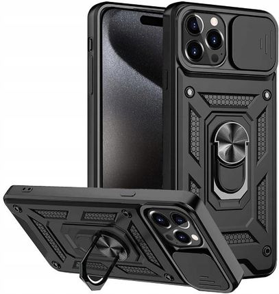 Case Etui Do Iphone 15 Pro Max Pancerne Slide Camshield Ring Szkło 9H