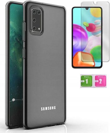 Martech Etui Przezroczyste 2Mm Do Samsung Galaxy A41 Obudowa Szkło Hartowane 9H