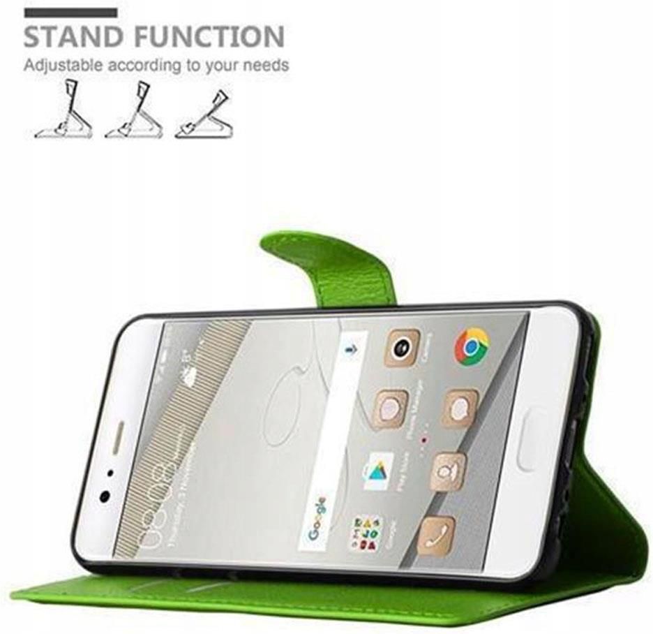 Cadorabo Cover Flip In Pelle Sintetica Per Huawei P10 Plus - Nero Profondo, Custodia A Portafoglio Con Chiusura Magnetica E Supporto - 3