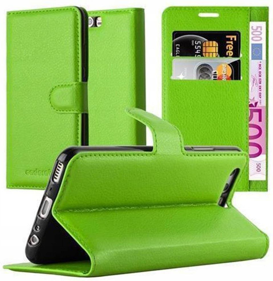 Cadorabo Custodia Libro per Huawei P10 Lite in Nero di Notte - con Vani di Carte, Funzione Stand e Chiusura Magnetica - Portafoglio Cover Case Wallet Book Etui Protezione