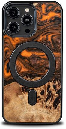 Bewood Etui Z Drewna I Żywicy Na Iphone 15 Pro Max Magsafe Unique Orange