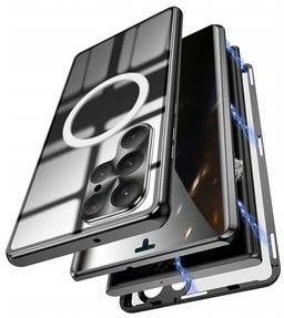 Xgsm Magnetyczne Etui Dual Glass Do Galaxy S22 Ultra Obudowa Ze Szkłem Case